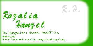 rozalia hanzel business card